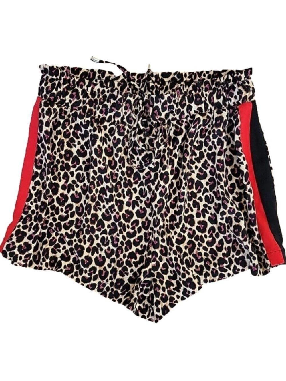 Adam Levine Leopard Print Elastic Waist Shorts Size XL EUC